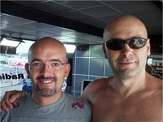 Luca Gerardi con un ascoltatore